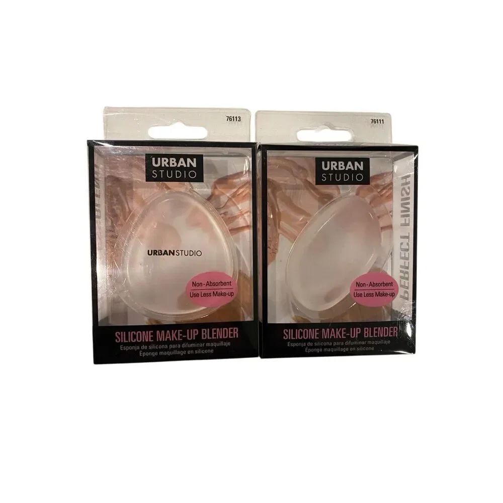 Urban Studio Silicone Makeup Blender Lot Of 2 Non Absorbent NIB Set Cosmetics